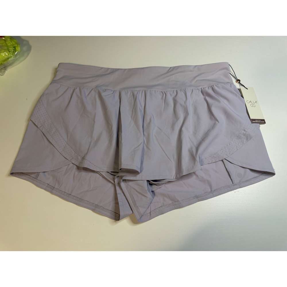 CALIA Kick It Up Performance Shorts Lavender Purple XXL 3 Inch Inseam NWT